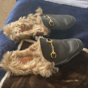 Gucci Princetown Fur Slippers Real